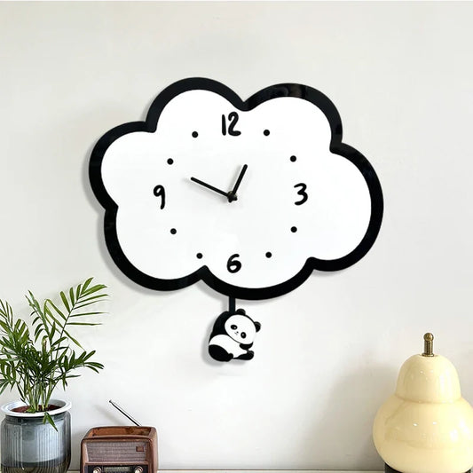 Horloge Murale Originale Panda à Balancier