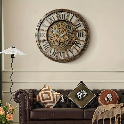 Horloge Murale Industrielle Réels Engrenages