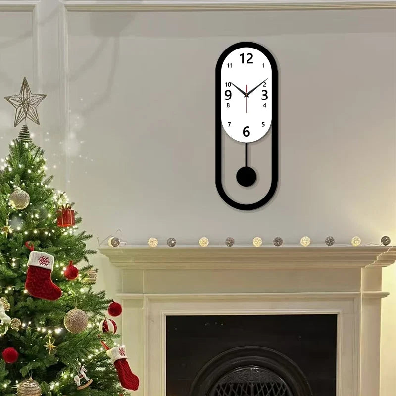 Horloge Pendule Design Ovale Moderne