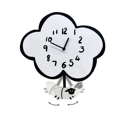 Horloge Murale Silencieuse Chat Balancier Design Original