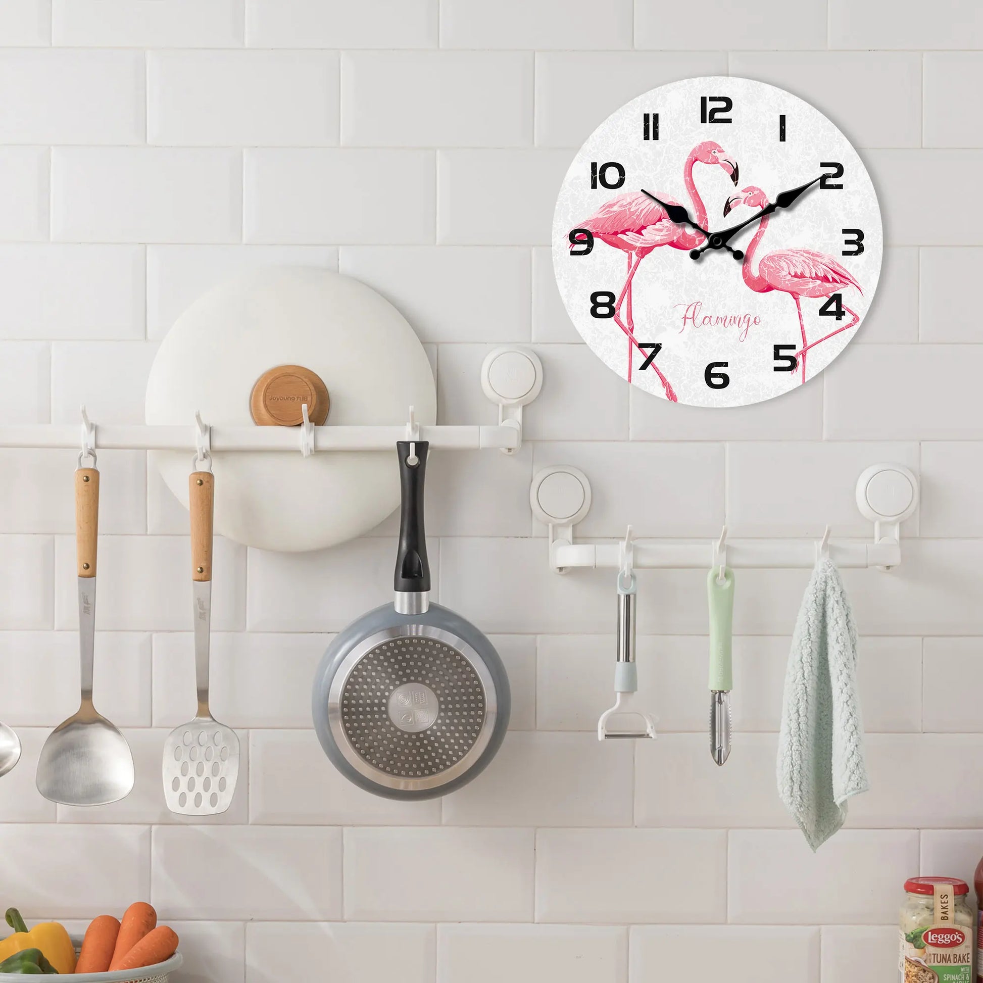 Horloge Murale Design Flamants Roses