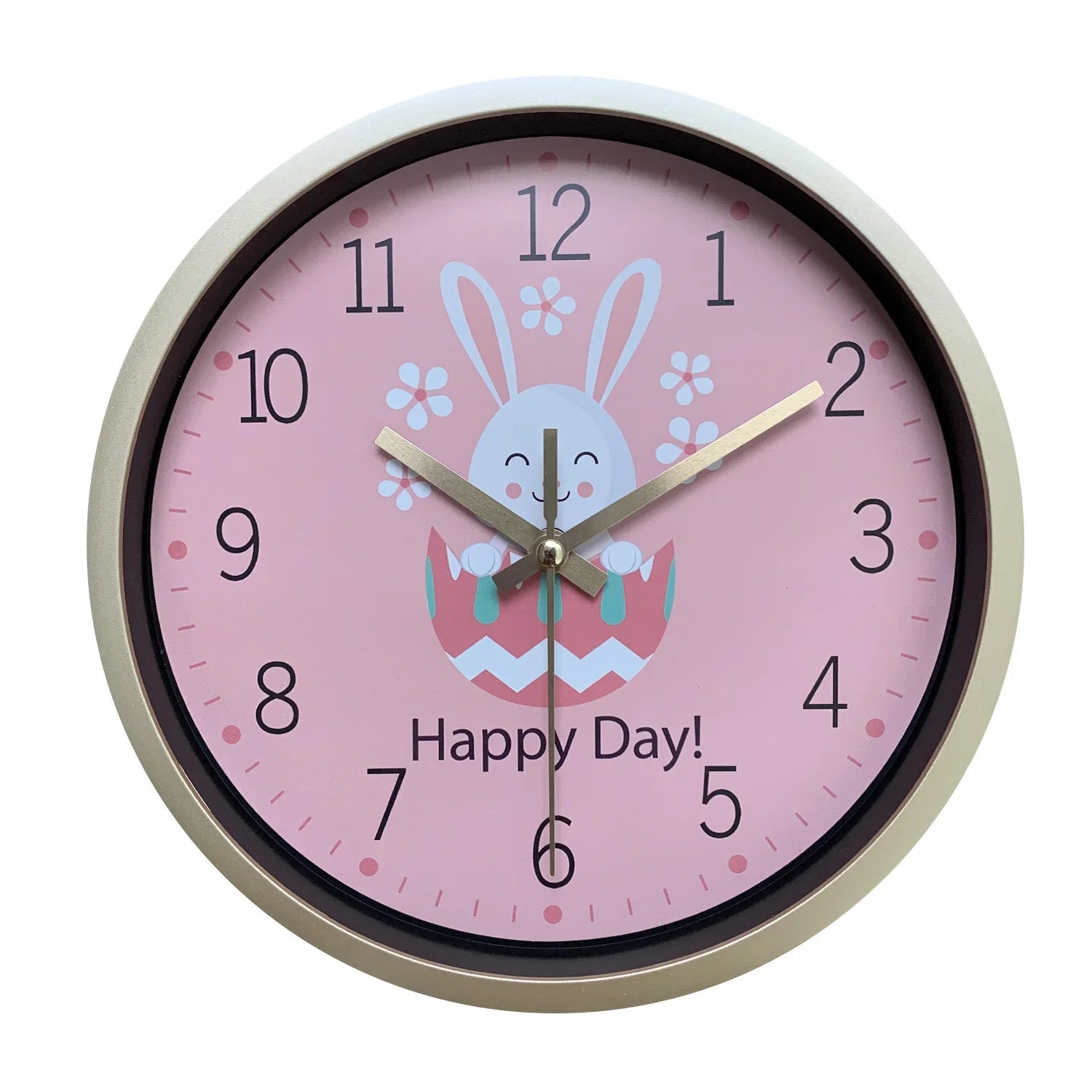 Horloge Enfant Lapin Rose Cartoon