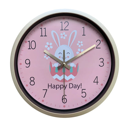 Horloge Enfant Lapin Rose Cartoon