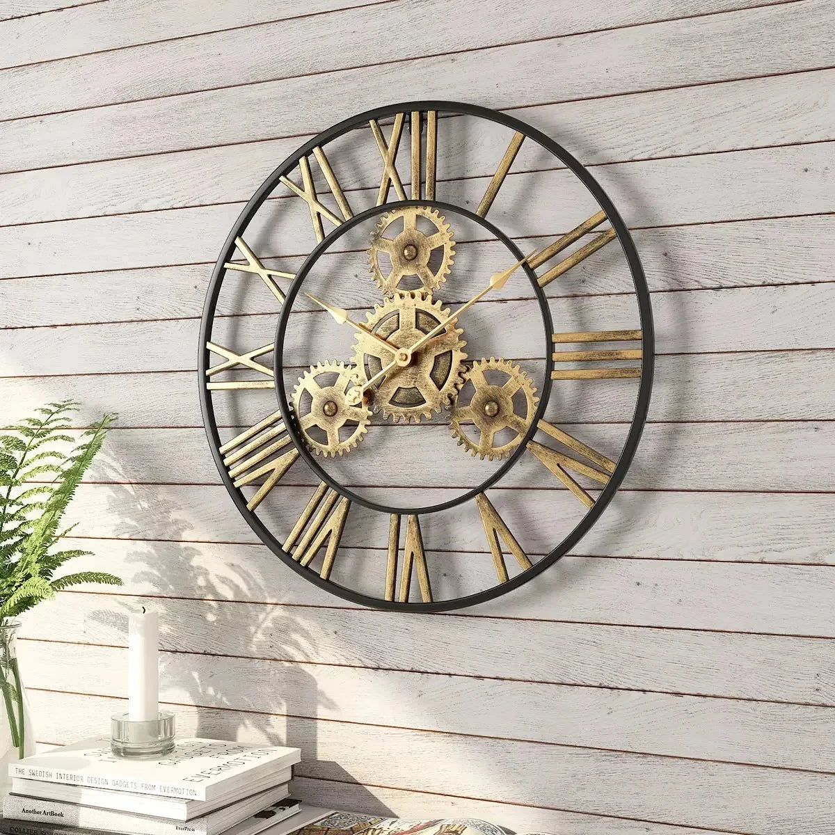 Horloge Murale Antique avec Engrenages