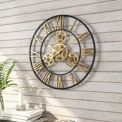 Horloge Murale Antique avec Engrenages