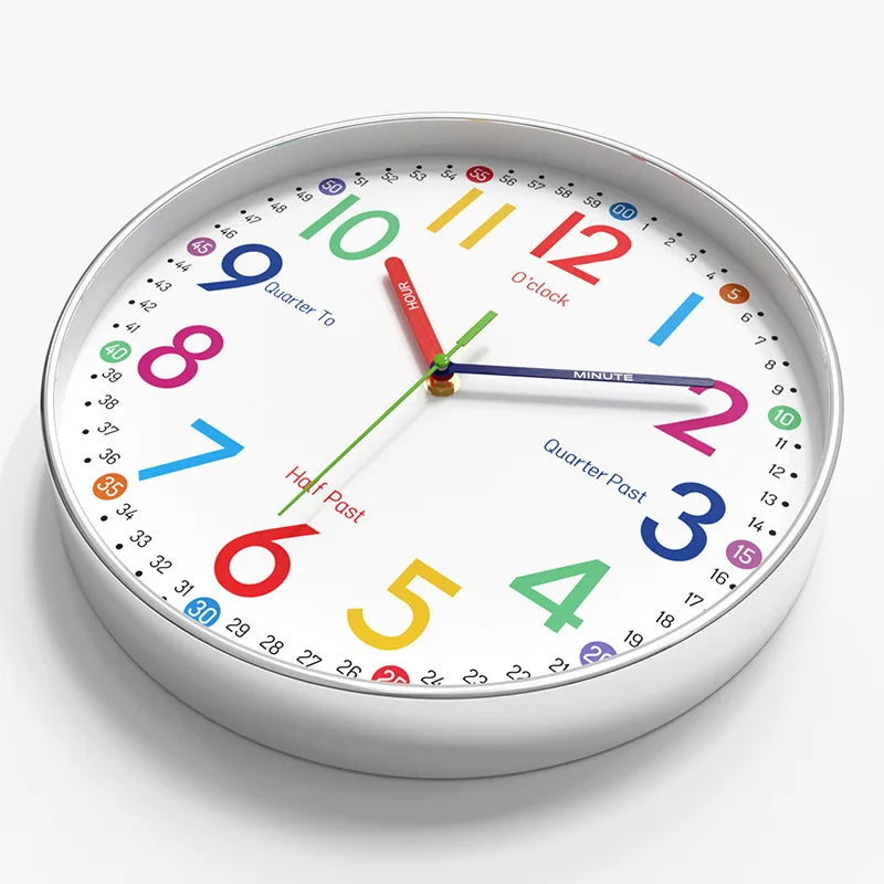 Horloge Murale Silencieuse Design Enfant Quartz 30cm