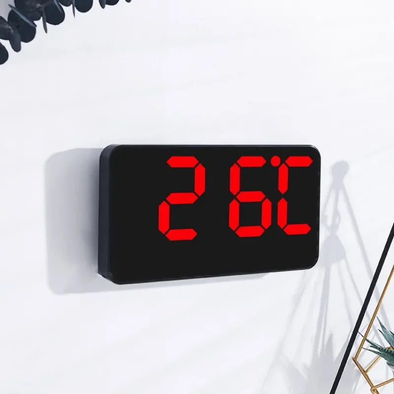 Horloge Murale Digitale LED Grande Taille avec Double Alarme