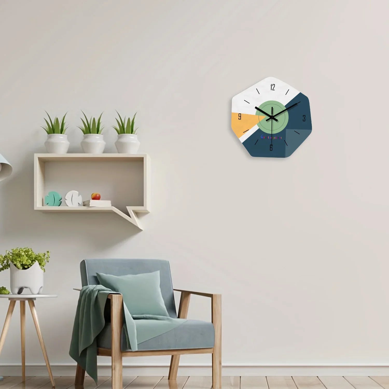 Horloge Murale Moderne Tricolore