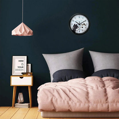 Horloge Enfant Chat Noir et Blanc
