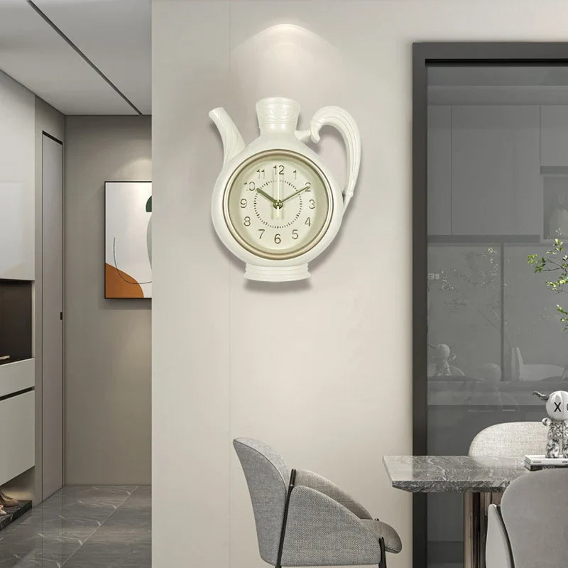 Horloge Murale Originale Design Théière Déco Cuisine