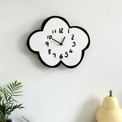 Horloge Murale Silencieuse Design Nuage Enfant Moderne