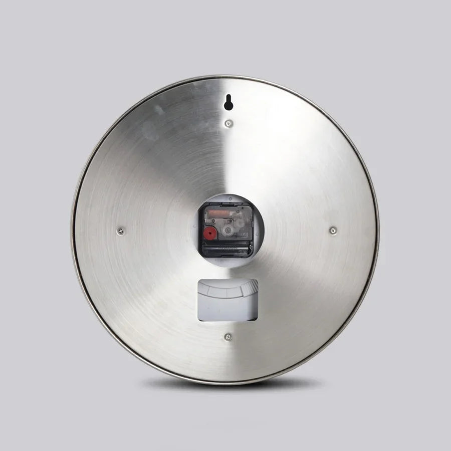 Horloge Murale Métal Design Fluorescent 33cm Sans Piles