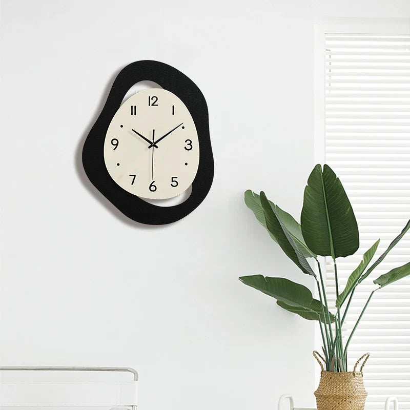 Horloge Murale Forme Irrégulière Moderne Créative