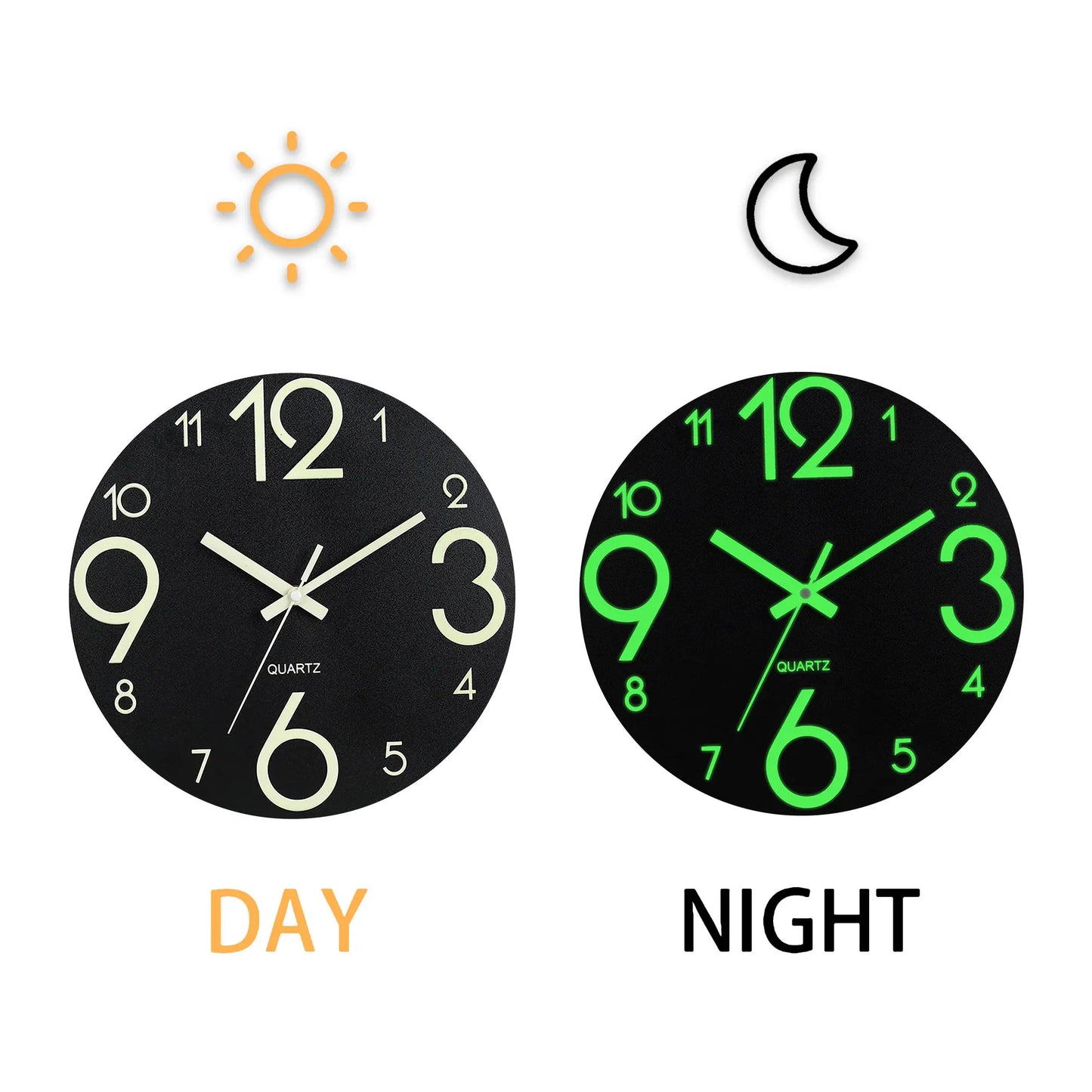 Horloge Murale Originale Ronde Chiffres Lumineux