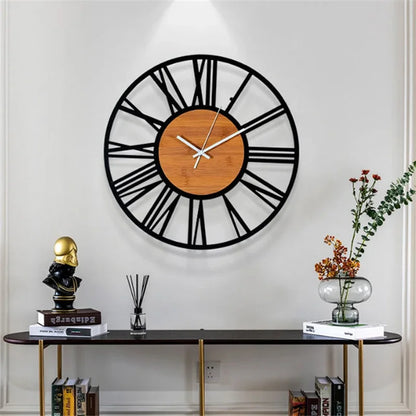 Grande Horloge Murale Vintage Industrielle 60cm