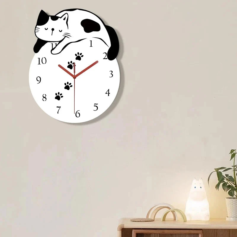 Horloge Chat Qui Dort