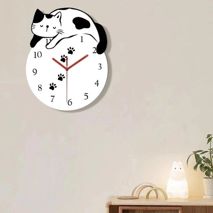 Horloge Chat Qui Dort