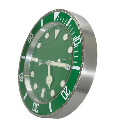 Horloge Murale Métal Design Fluorescent 33cm Sans Piles