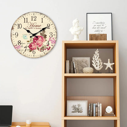 Horloge Murale Design Fleurs et Papillons