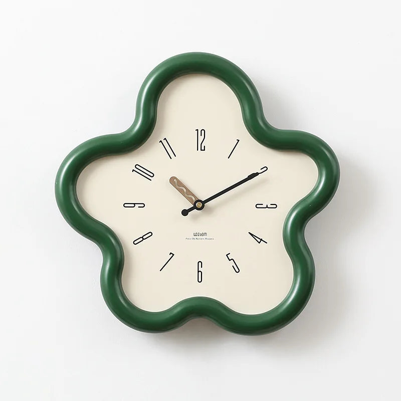 Horloge Pendule Murale Moderne Forme de Fleur