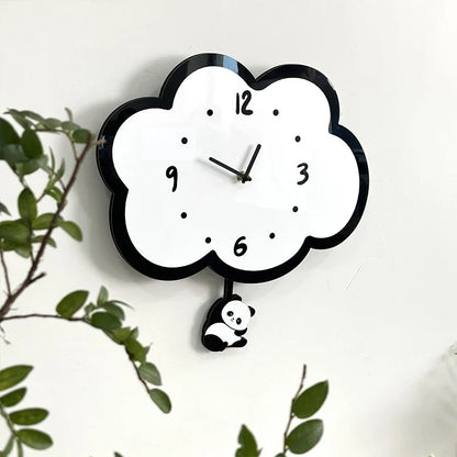 Horloge Murale Originale Panda à Balancier