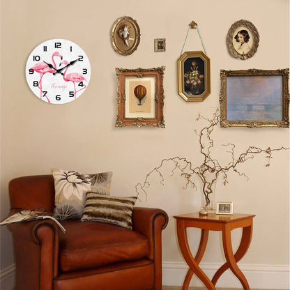 Horloge Murale Design Flamants Roses