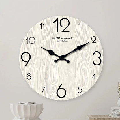 Horloge Murale Bois Grain Simple Élégant