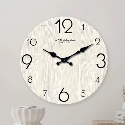 Horloge Murale Bois Grain Simple Élégant