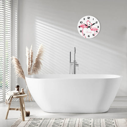 Horloge Murale Design Flamants Roses