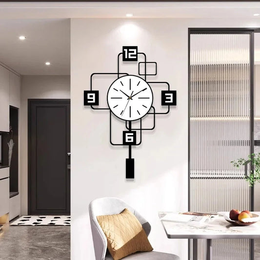 Grande Horloge Murale Minimaliste Silencieuse Sans Tictac