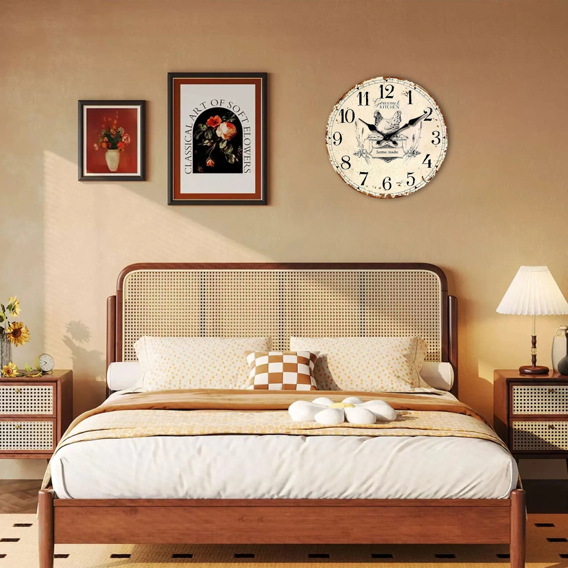 Horloge Murale Vintage Poule Campagnarde