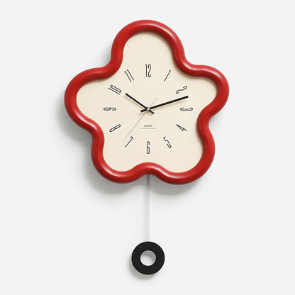 Horloge Pendule Murale Moderne Forme de Fleur