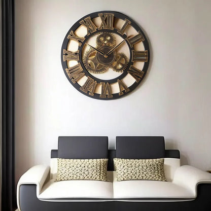 Horloge Engrenage Murale Style Industriel