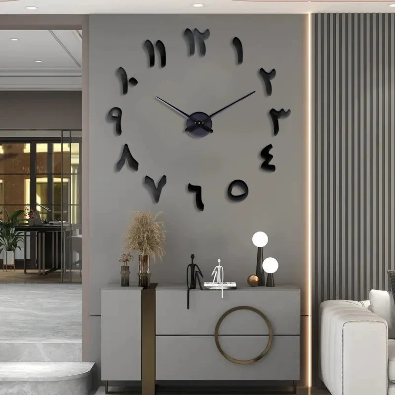 Horloge Murale Design Effet Miroir Style Art Déco