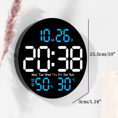 Horloge Murale Digitale Avec Température et Humidité
