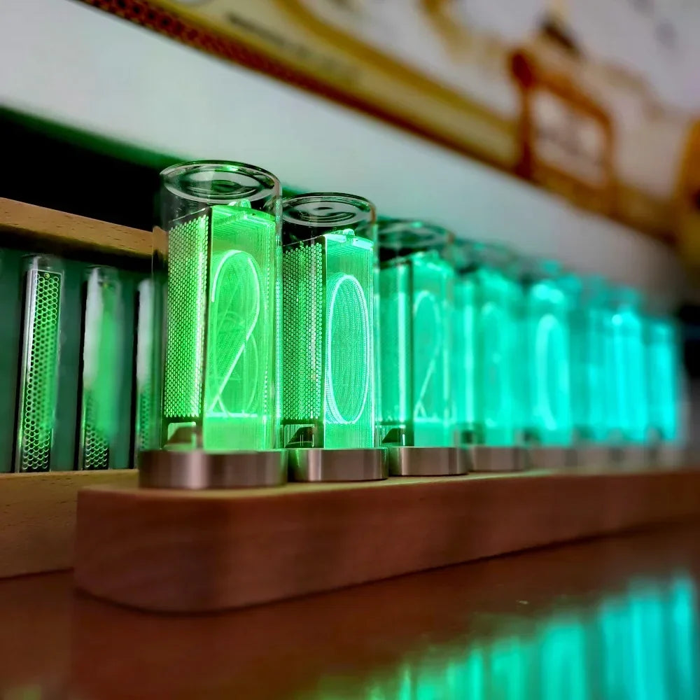 Horloge Nixie 8 Tubes Retro Design LED Electronique