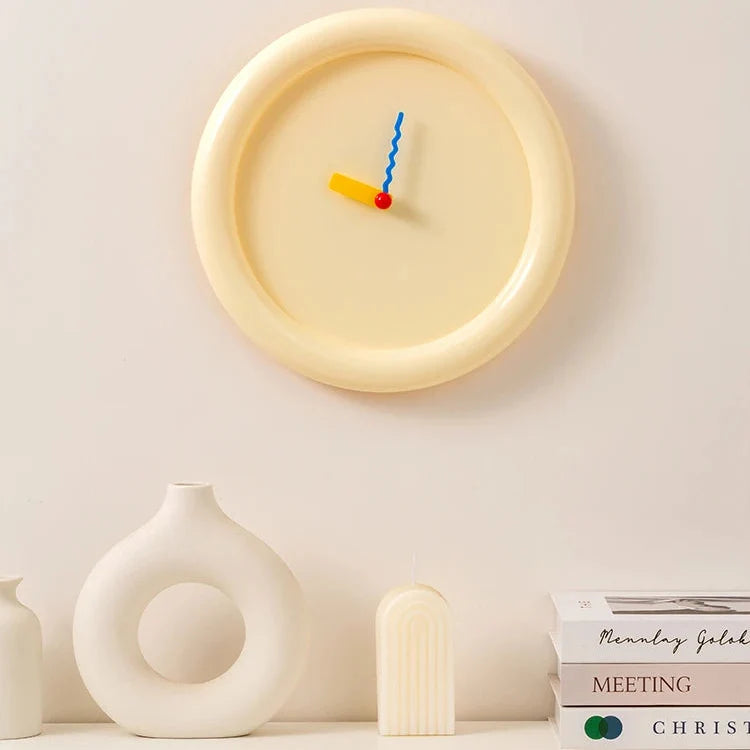 Horloge Murale Design Style Memphis Moderne Coloré