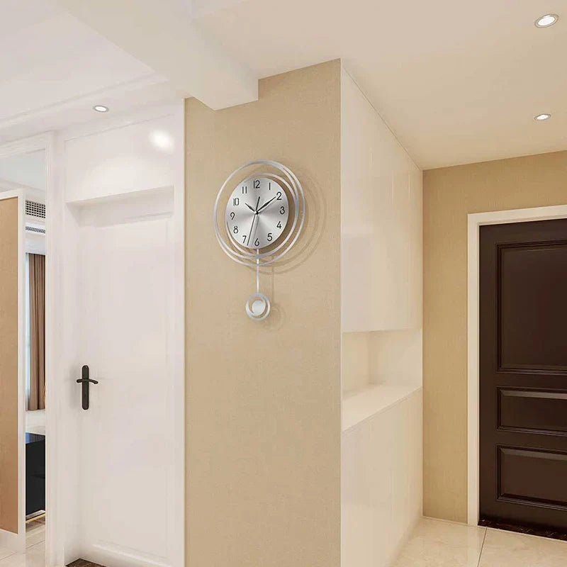 Horloge Murale Silencieuse Design Rond