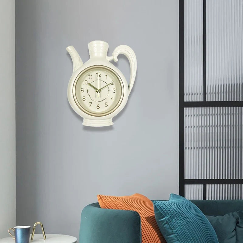 Horloge Murale Originale Design Théière Déco Cuisine