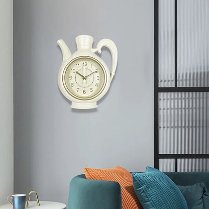 Horloge Murale Originale Design Théière Déco Cuisine
