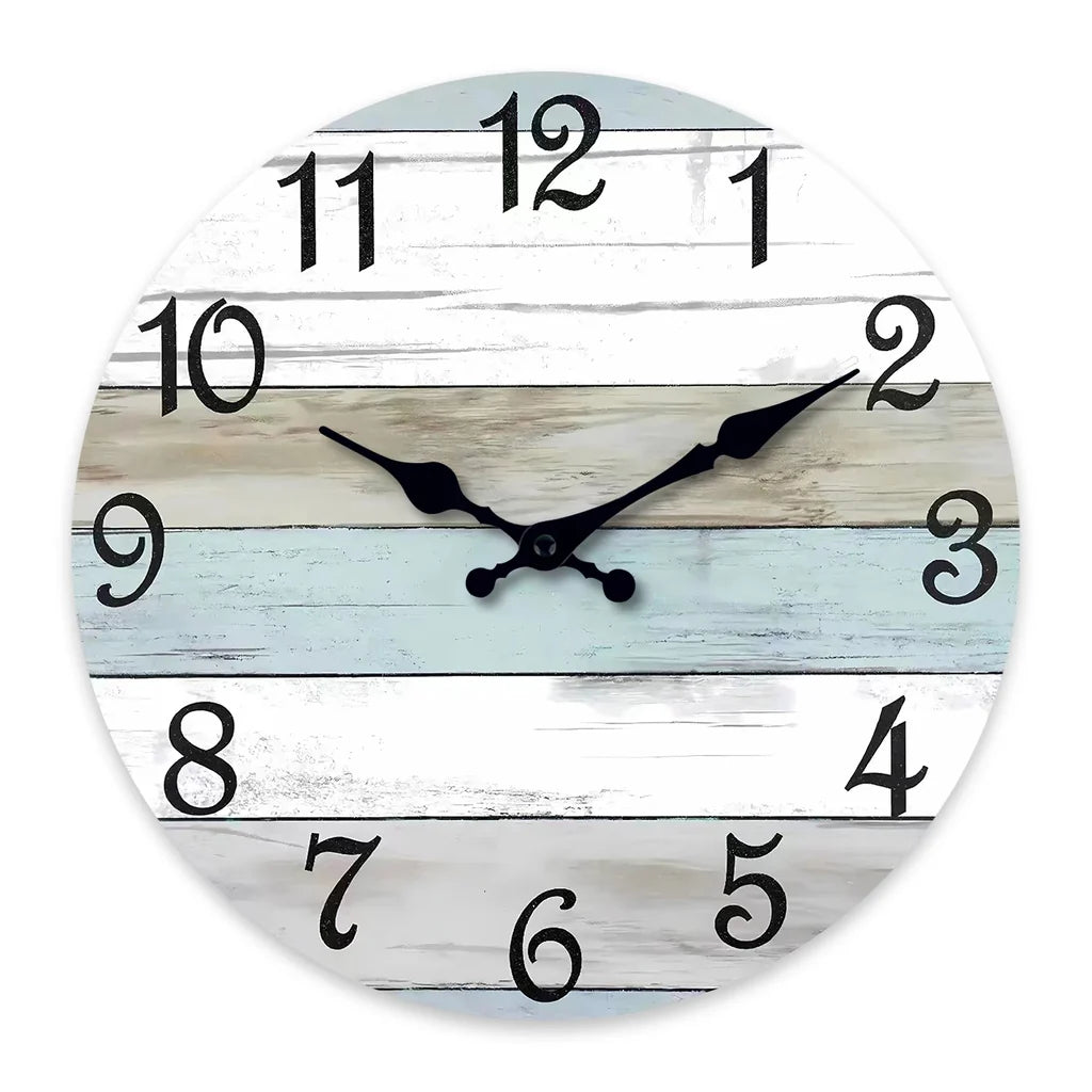 Horloge Murale Bois Style Marin Vintage
