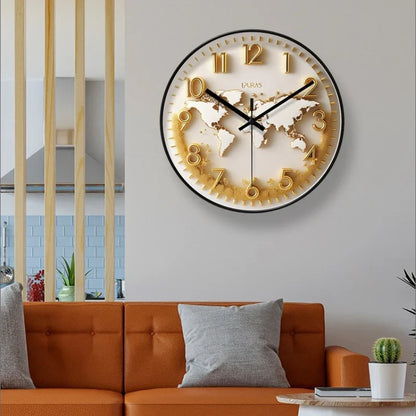 Horloge Murale Moderne Carte du Monde