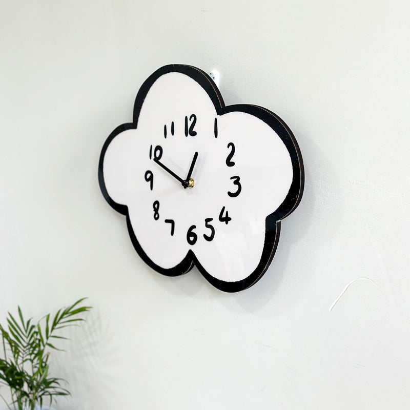 Horloge Murale Silencieuse Design Nuage Enfant Moderne