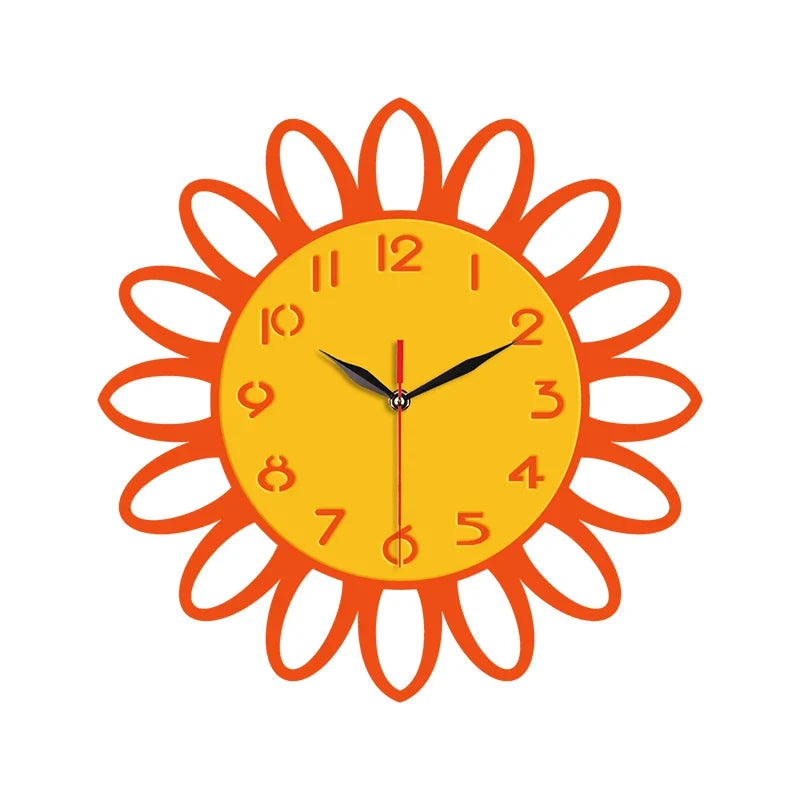 Horloge Murale Motif Fleur