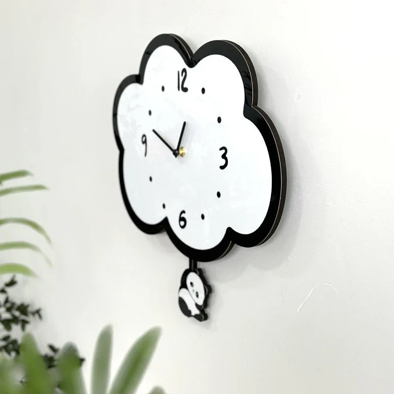 Horloge Murale Originale Panda à Balancier