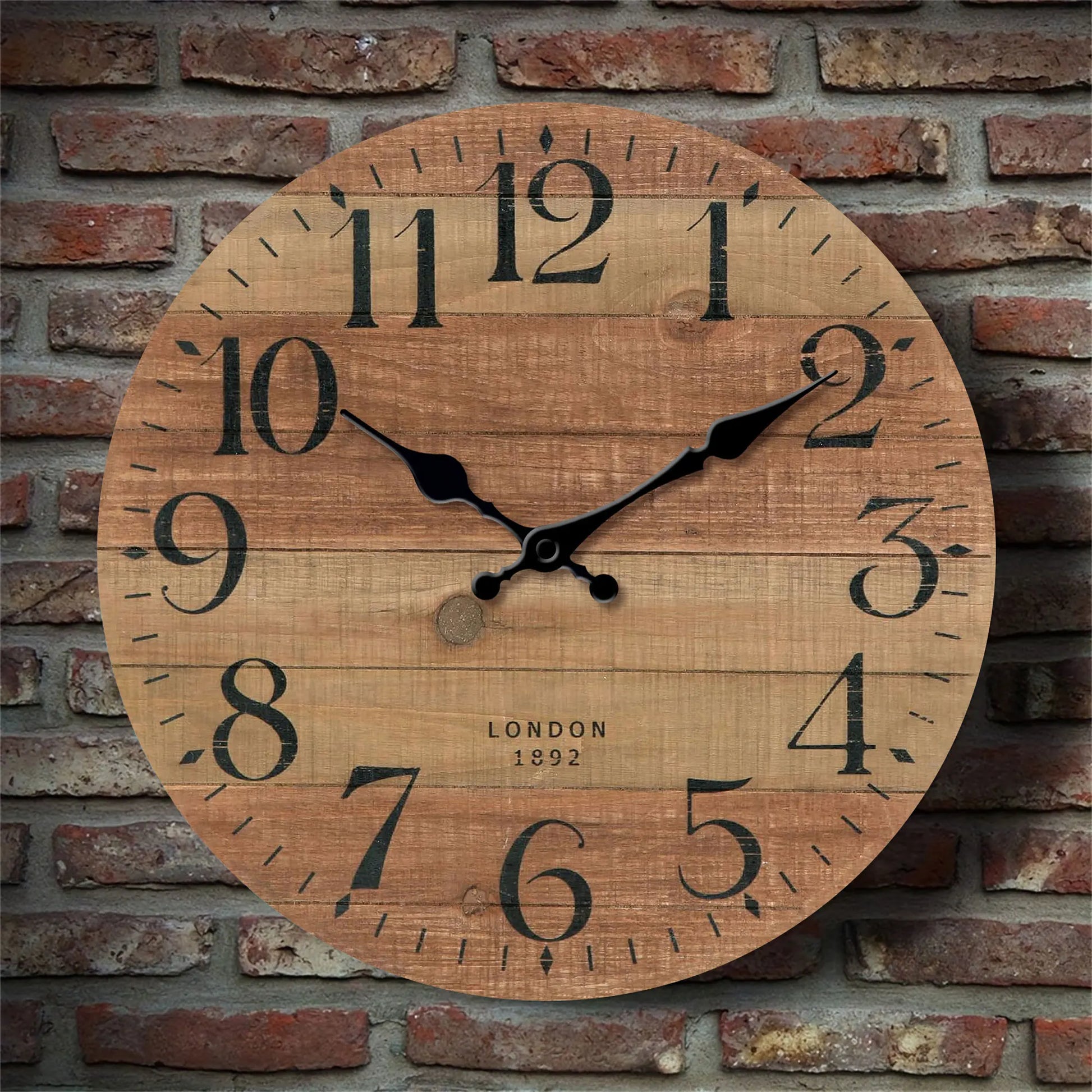 Horloge Murale Style Bois Recyclé