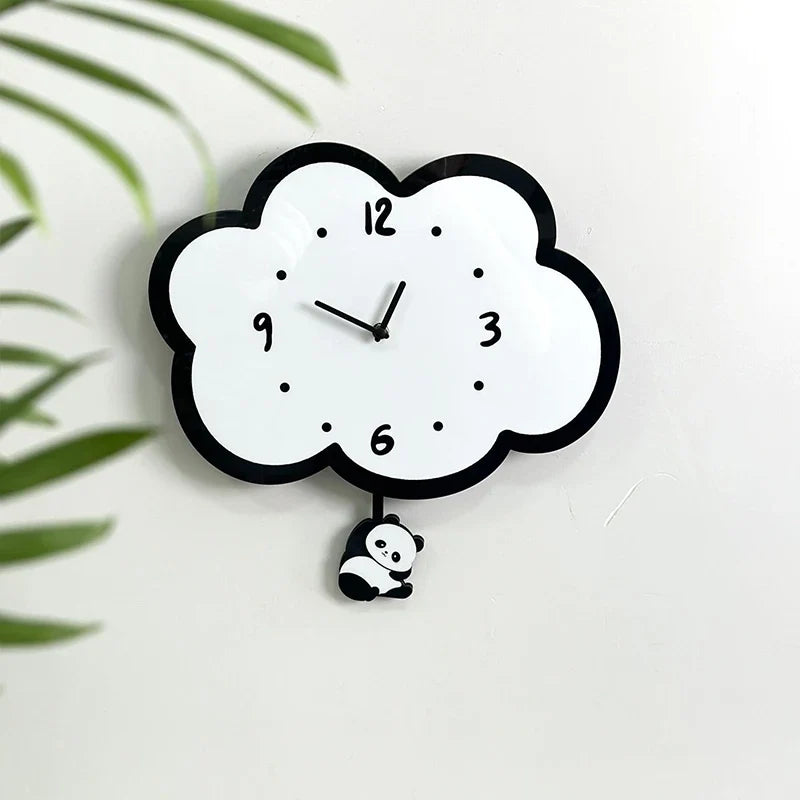 Horloge Murale Originale Panda à Balancier