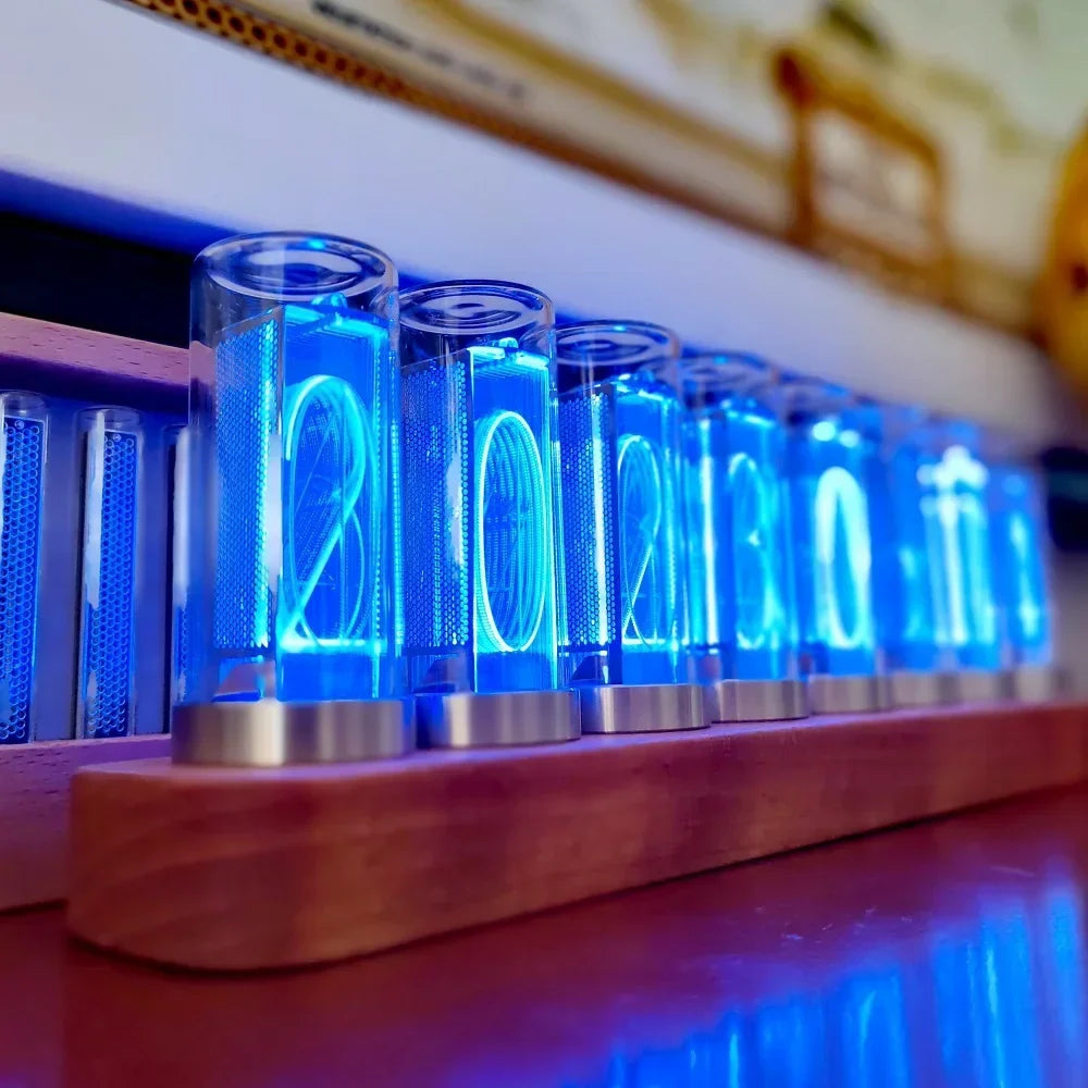 Horloge Nixie 8 Tubes Retro Design LED Electronique
