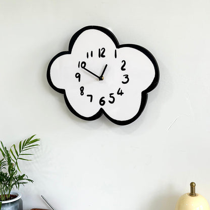 Horloge Murale Silencieuse Design Nuage Enfant Moderne