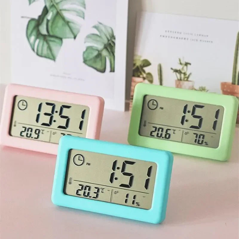 Horloge Murale Digitale Design Compact avec Thermomètre & Hygromètre